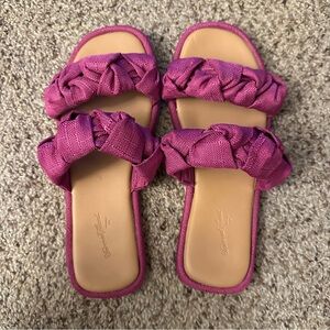 Universal Thread Shoes Pink Magenta Slides